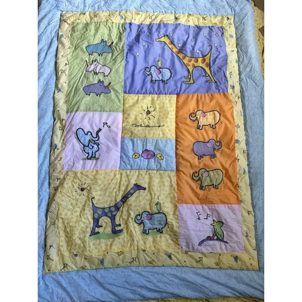 John Lennon Carters Baby Blanket Nursery Quilt Crib Comforter Love Animals A9‎